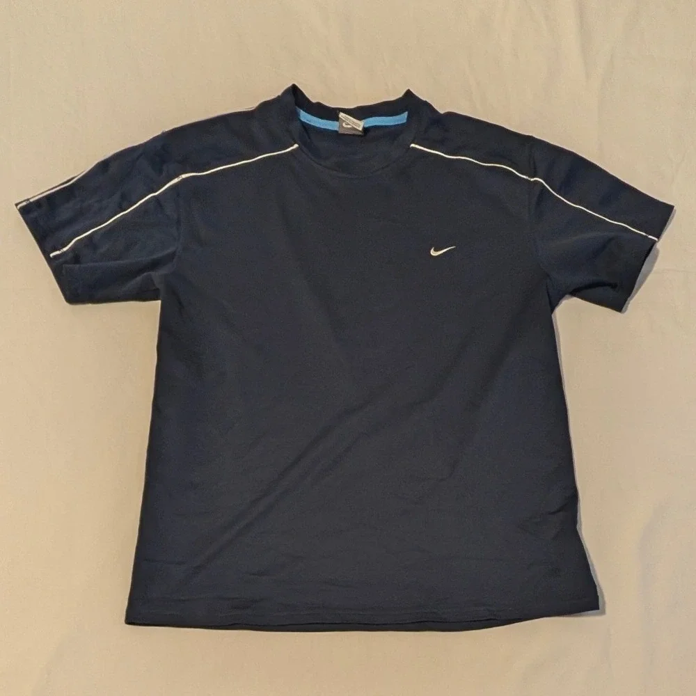 Nike Mens XXL Navy Blue Short Sleeve Athletic Training T-Shirt